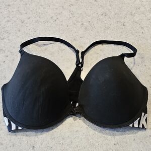 PINK Victoria's Secret 36DD Black Push-Up Bra
